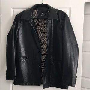 PLAYBOY faux leather blazer